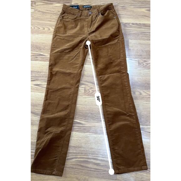MONFRÈRE Brown Brando Slim Fit Velvet Pants size 30 - Picture 3 of 15